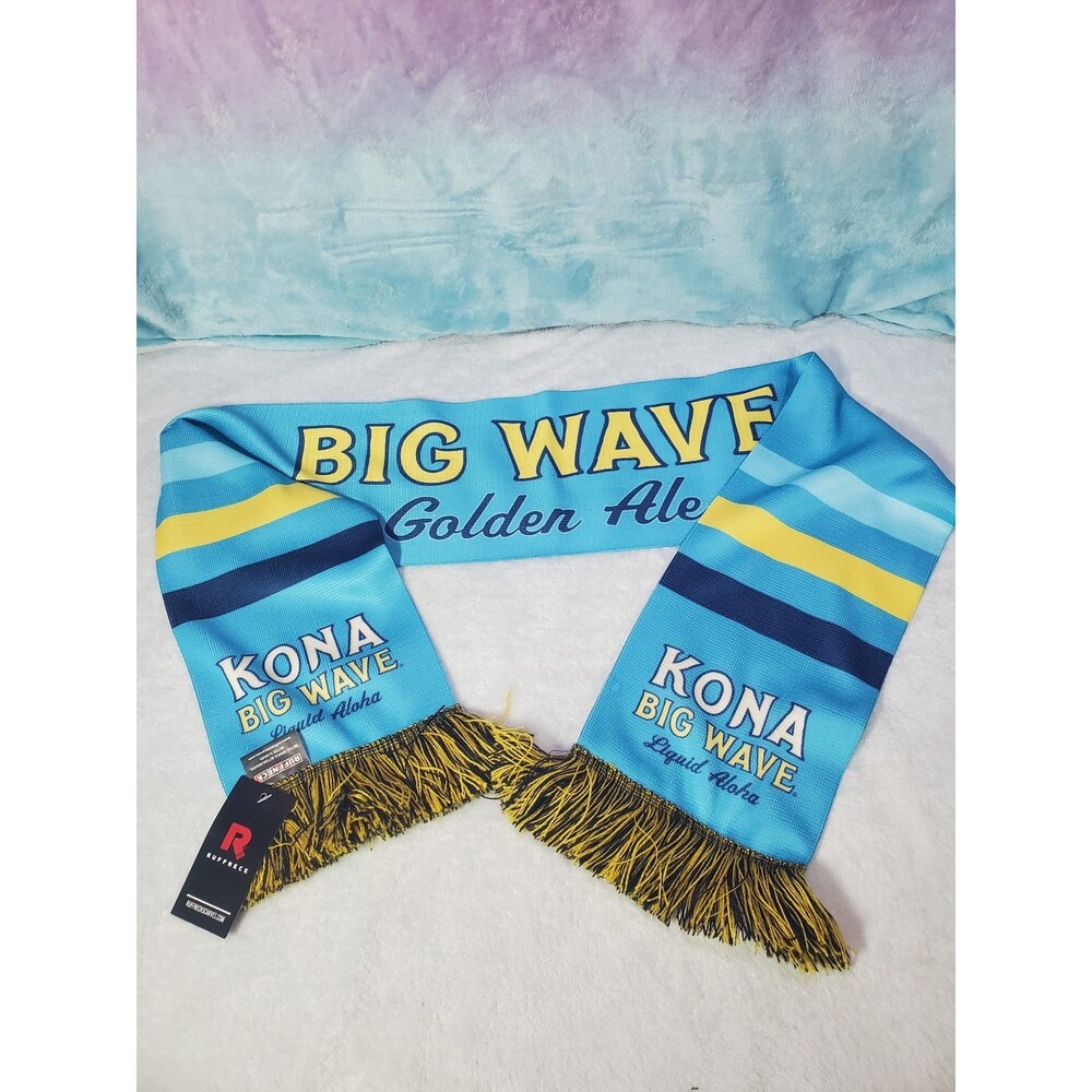 Kona Big Wave Liquid Aloha Blue Frilly Scarf Ruffneck NWT